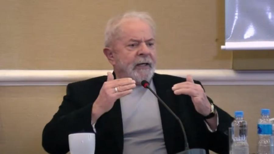 Lula em evento da Fundação Perseu Abramo - Reprodução/YouTube