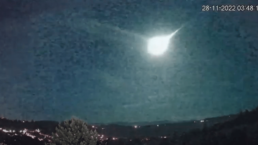 De tão grande, meteoro foi visto nos céu de pelo menos 21 cidades brasileiras, em quatro estados - Observatório Espacial Heller & Jung