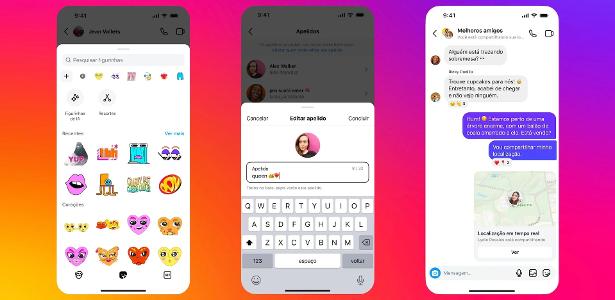 Mais figurinhas, apelidos e localização: as novidades para DMs do Instagram