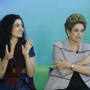 Dilma Rousseff e a atriz Letícia Sabatella, em Brasília - Pedro Ladeira/Folhapress - Pedro Ladeira/Folhapress