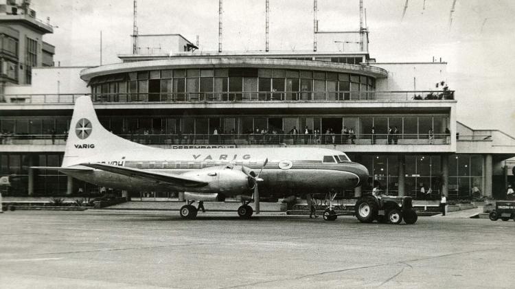 Avião da Varig no aeroporto de Congonhas em data desconhecida