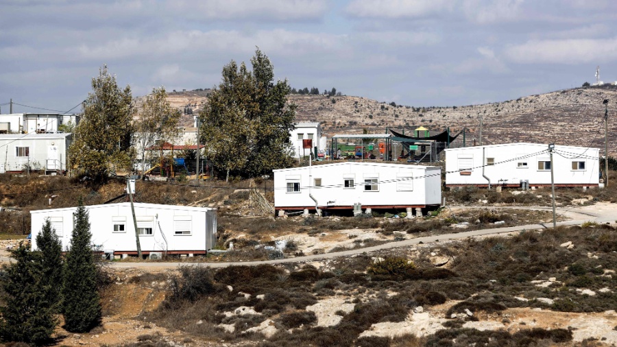Vista geral do assentamento de Amona, na Cisjordânia - Thomas Coex/AFP
