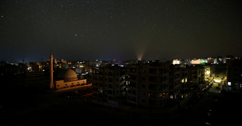 Céu estrelado em Idlib, na Síria