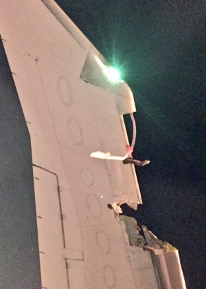 Aeronaves da Egypt Air e da Virgin Atlantic bateram asas na pista de aeroporto nos EUA - Reprodução/Twitter