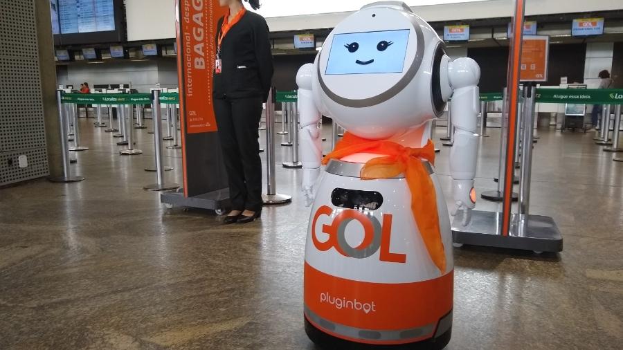 Robô da companhia aérea Gol ainda está em fase de testes no aeroporto de Guarulhos - Vinícius Casagrande/UOL