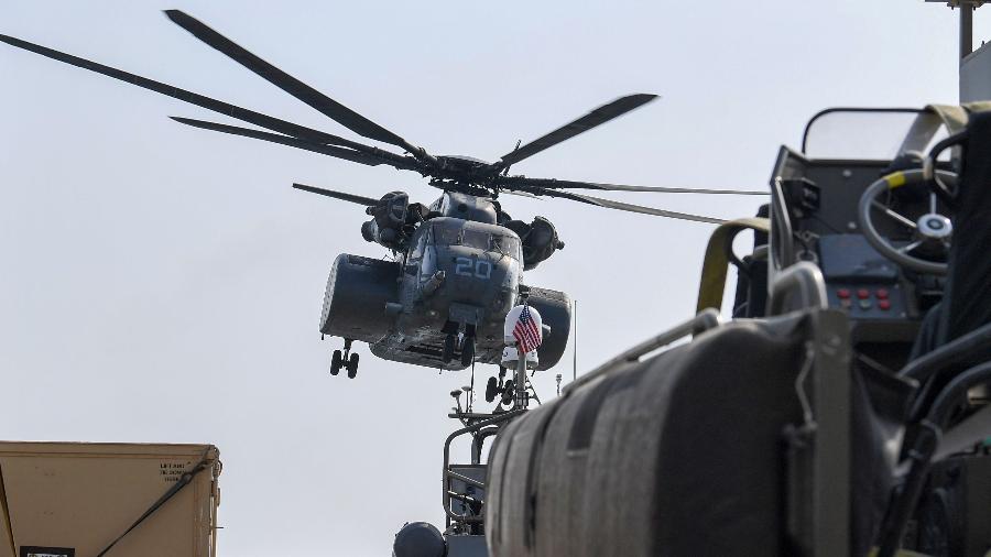 Black Hawk, modelo de helicóptero que caiu no estado de Minnesota, nos EUA - Karim Sahib/AFP