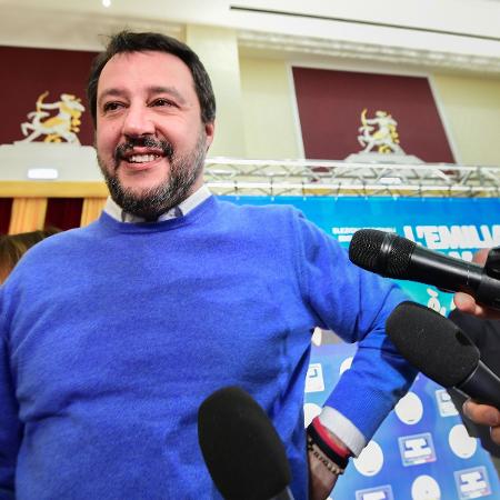 27.jan.2020 - Matteo Salvini, líder da extrema direita italiana - Miguel Medina/AFP)