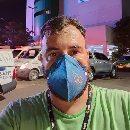 Repórter Carlos Madeiro durante cobertura de crise sanitária em Manaus - Arquivo pessoal