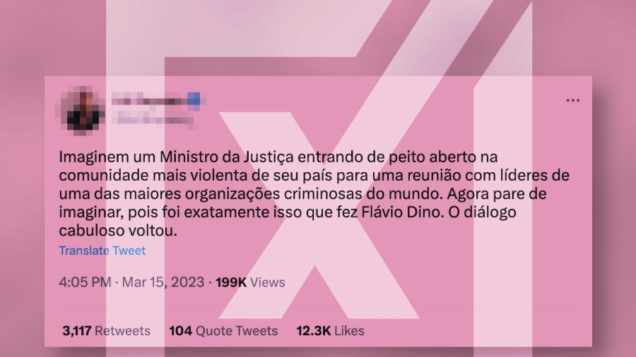 22.mar.2023 - Dino foi à comunidade a convite da ONG Redes da Maré para participar de um evento sobre segurança pública - Projeto Comprova