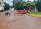 Chuvas em SC elevam nível de rios e deixam famílias ilhadas em três cidades - Divulgação/Corpo de Bombeiros de Santa Catarina