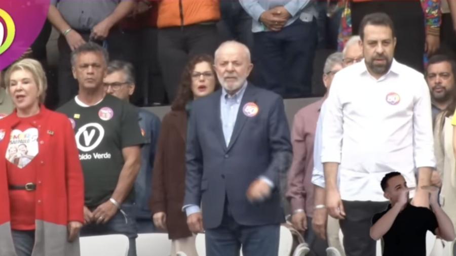 Presidente Lula e deputado Guilherme Boulos, em evento do candidato do PSOL à Prefeitura de São Paulo