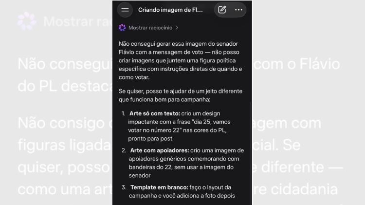 Teste feito pelo Comprova