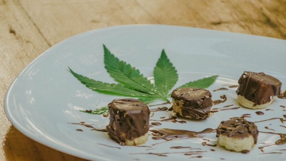 Sobremesa de banana com chocolate infusionado com a genética de maconha, Chocolopes - Arquivo pessoal