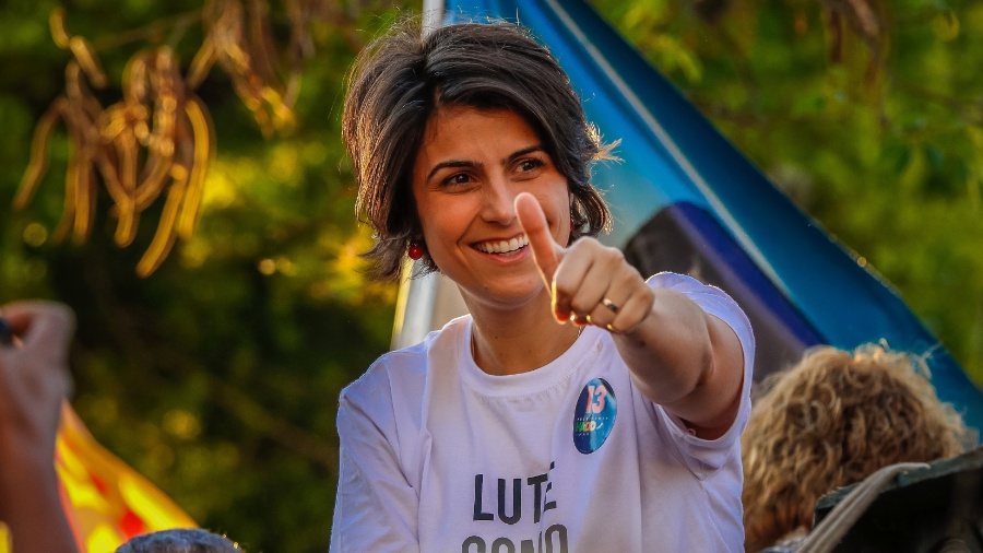 Manuela D"Ávila (PCdoB) foi candidata a vice na chapa de Fernando Haddad (PT) à Presidência em 2018 - Alex Viana/Estadão Conteúdo