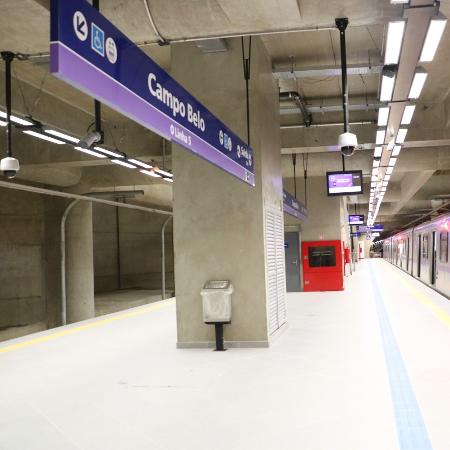 08.abr.2019 - Estação Campo Belo, da linha 5 lilás do metrô  - Carlos Tristão/ASI/Estadão Conteúdo