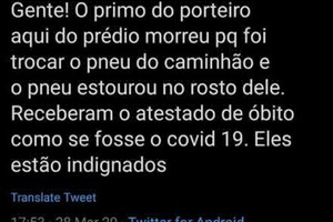 Guerra de informações | Fake news 'do borracheiro' é usada para desacreditar números de covid-19