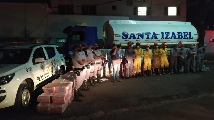 Caminhão-tanque com 6,8 toneladas de maconha é apreendido no interior de SP - Polícia Rodoviária Estadual/Divulgação