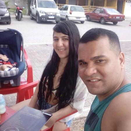 O cabo da PM Leandro Alves Siqueira e a mulher, Priscilla da Veiga Freitas - Arquivo Pessoal