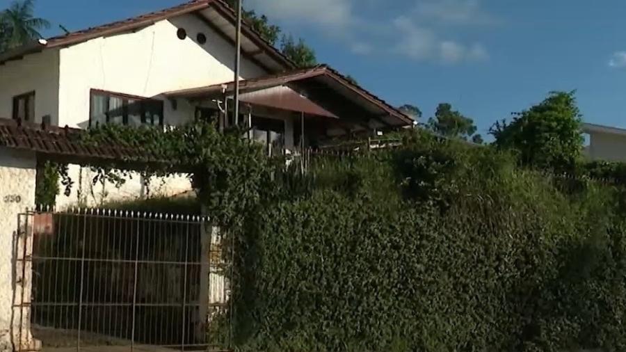 Casa em Timbó (SC) onde mãe assassinou filha de 11 anos de idade - Reprodução/NDTV