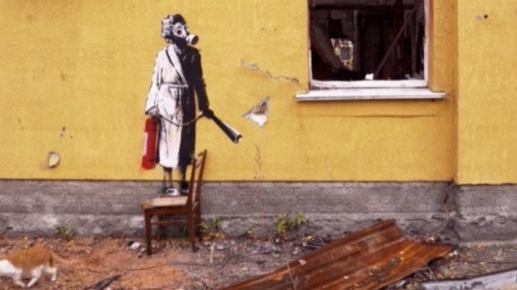 Banksy's work in Ukraine - Reproduction/ Instagram (@bansky) - Reproduction/ Instagram (@bansky)