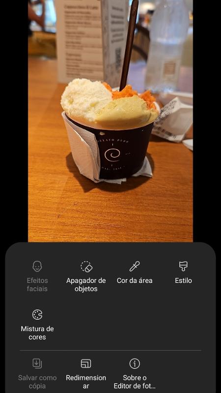 Interface do apagador de objetos do Samsung Galaxy S23+ - Reprodução - Reprodução