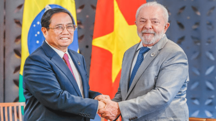 Lula se encontra com o primeiro ministro do Vietnã, Phạm Minh Chính - Ricardo Stuckert/PR