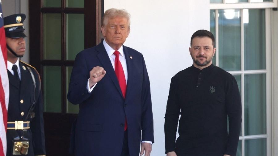 28.fev.2025 - O presidente dos EUA, Donald Trump,jogos de caça-níqueis grátis, recebe o presidente da Ucrânia,casino online, Volodymyr Zelensky, na Casa Branca em Washington