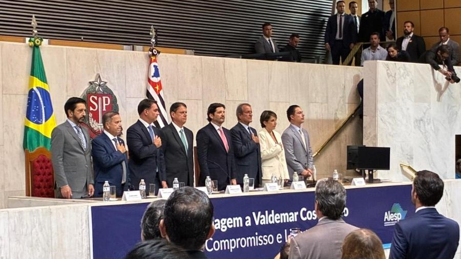 Com Flávio, Tarcísio e Nunes, Alesp homenageia Valdemar, presidente do PL