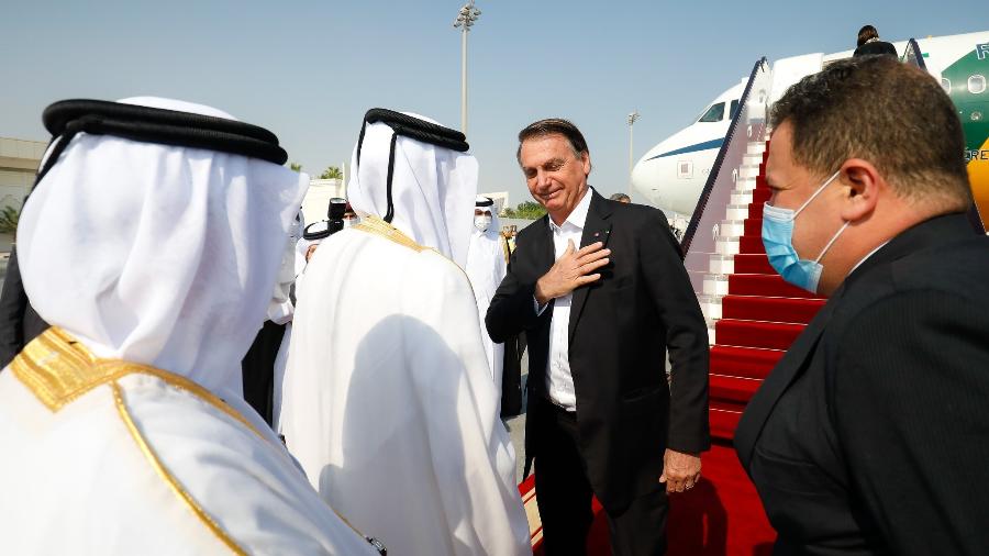 O presidente Jair Bolsonaro em Doha, no Catar - Alan Santos/PR