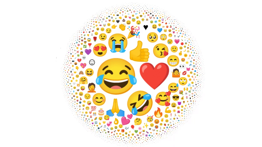 Os emojis mais usados de 2021, segundo o Consórcio Unicode: quanto maior o tamanho, mais popular - Consórcio Unicode