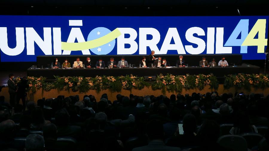 Evento de fundação do União Brasil, em fevereiro de 2022 - Pedro Ladeira/Folhapress