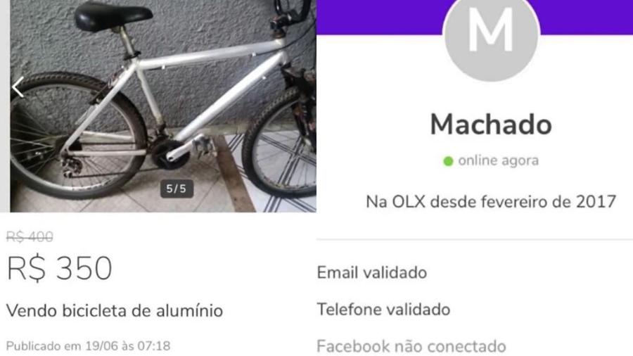 Mulher abordou homem que anunciou bicicleta furtada online e levou polícia até o ponto de encontro deles - TV Anhanguera/Reprodução