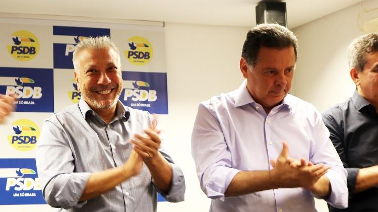 Mario Covas Neto e o ex-governador Marconi Perillo em evento do PSDB