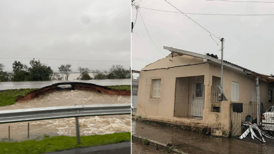 Rio Grande do Sul tem madrugada com chuvas fortes  - Reprodução / Redes Sociais 