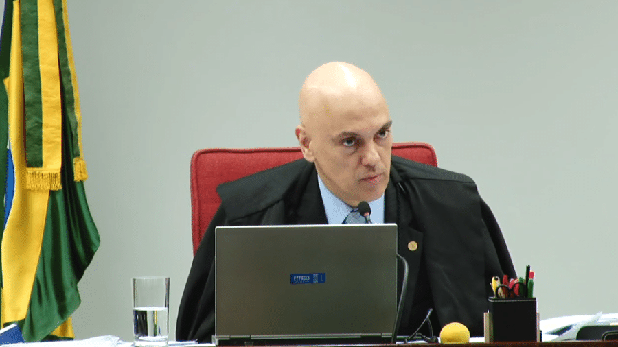 O ministro Alexandre de Moraes durante julgamento no STF - Kleyton Amorim/UOL