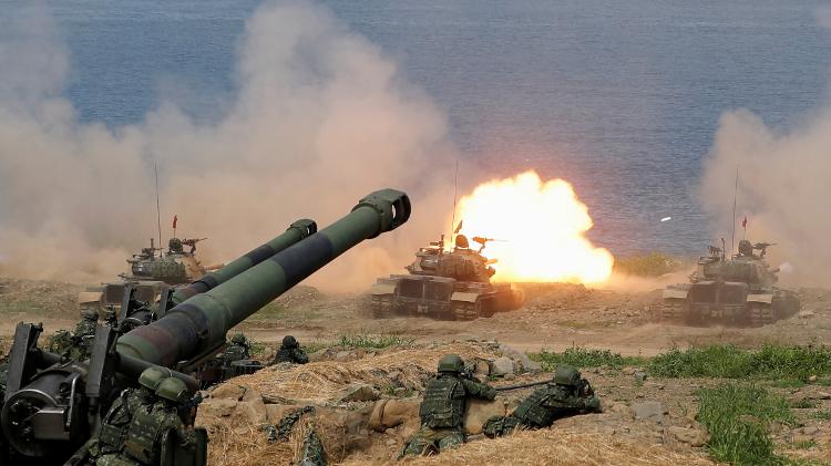 Tank fires during military exercise simulating China's invasion of Taiwan's island of Pingtung - Reuters - Reuters