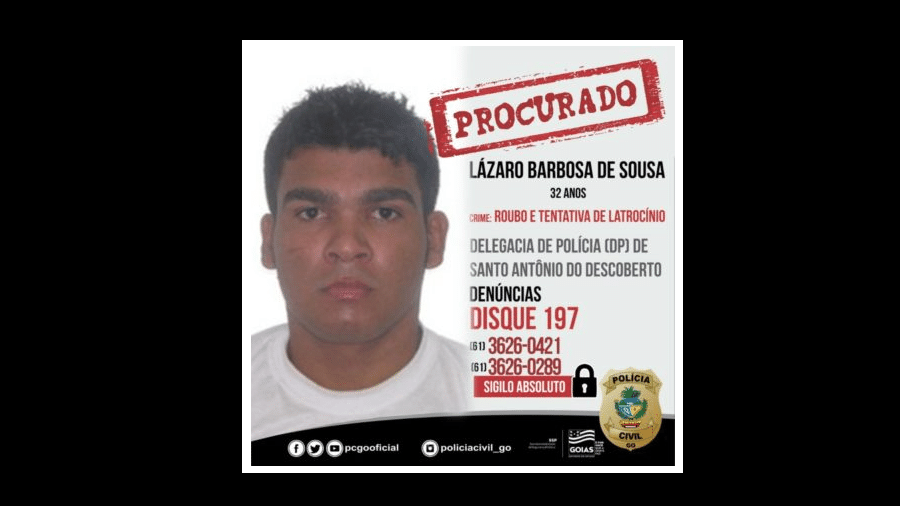 Polícia Civil divulgou novas imagens do homem, mais gordo e com menos cabelo - Divulgação/PCGO