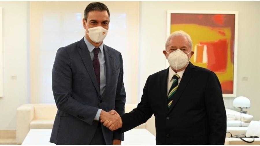 O ex-presidente Lula se reuniu com o chefe do governo espanhol, Pedro Sánchez - Reprodução: Ricardo Stuckert