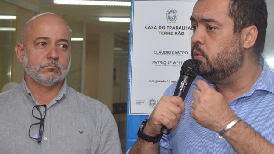Cláudio Castro (PL-RJ), governador do Rio de Janeiro, e Patrique Welber, secretário estadual de Trabalho e Renda  - Reprodução/ Facebook
