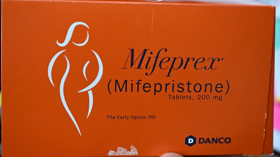 15.jun.2022 - O Mifepristone (Mifeprex), um dos dois medicamentos usados em um aborto medicamentoso - 15.jun.2022 - Robyn Beck/AFP