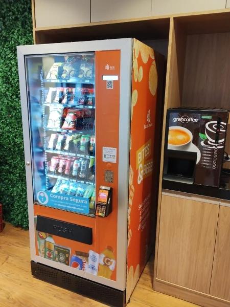 Vending machines da rede Balcão Urbano, marca estreante na feira