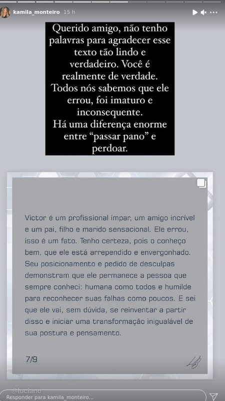 kamila e sorrentino 2 - Reprodução/Instagram - Reprodução/Instagram