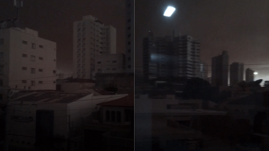 Imagens feitas por moradores entre 15 e 16h mostram "noite" inesperada em Campo Grande (MS) - Reprodução/Redes Sociais