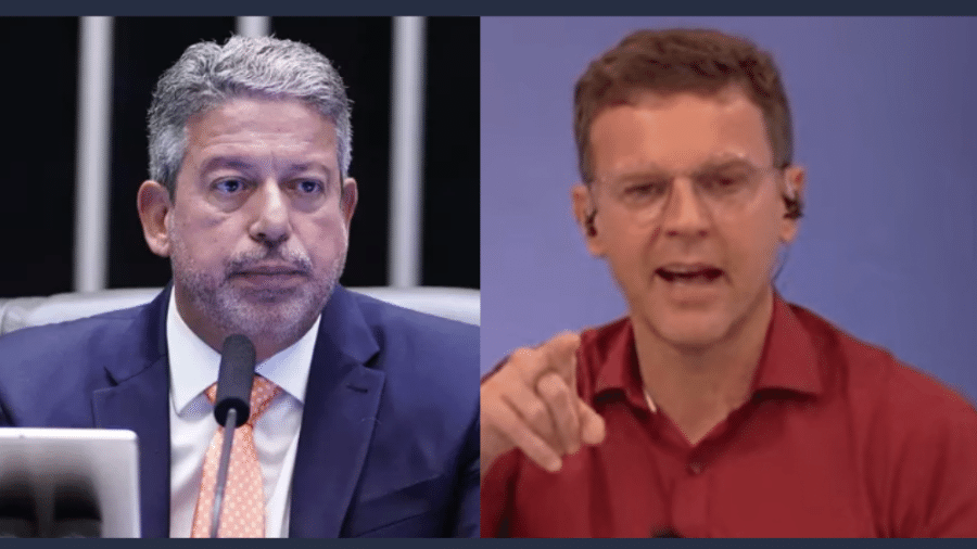 Deputado Arthur Lira e o responsável pela Editora Conhecimento Liberta, Eduardo Moreira - Reprodução de vídeo