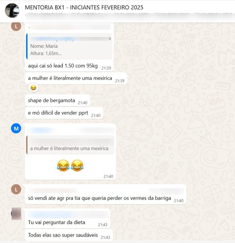 'Shape de bergamota', diz aluno sobre uma cliente 'Shape de bergamota', diz aluno sobre uma cliente