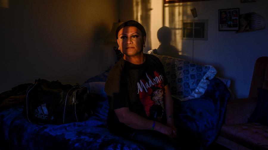 Jess Enriquez Taylor, a transgender woman, in her mother"s apartment in Calexico, Calif. - Emily Kask/The New York Times