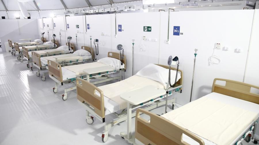 Interior do hospital de campanha Lagoa-Barra inaugurado no Leblon, zona sul do Rio - Divulgação