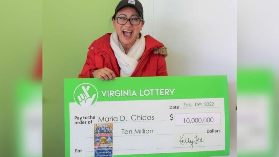 Presenteada não acreditou quando o marido contou a novidade - Reprodução/Virginia Lottery