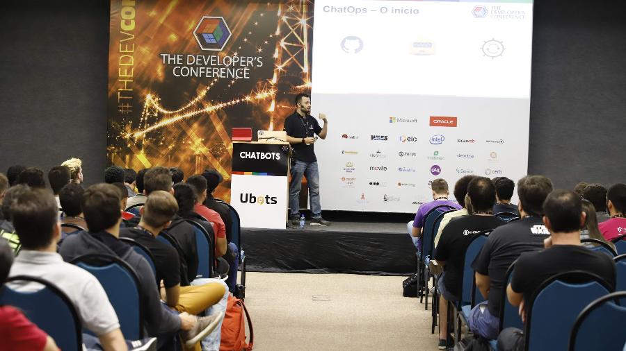 Palestra sobre chatbots na The Developers Conference 2019, em Florianópolis - Divulgação/TDC