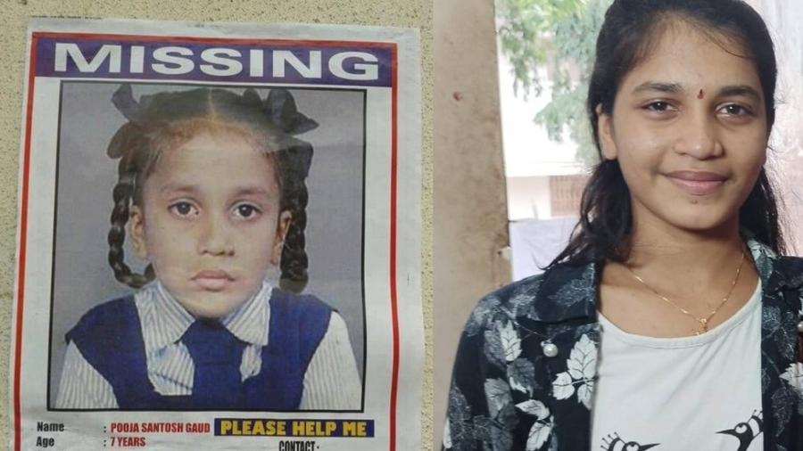 A mãe de Pooja havia perdido toda esperança de encontrar sua filha - BBC e Polícia de Bombay